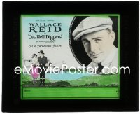 3p1639 HELL DIGGERS glass slide 1921 foreman Wallace Reid loves farmer's daughter Lois Wilson, rare!