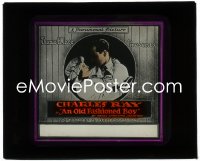 3p1646 OLD FASHIONED BOY glass slide 1920 can pretty Ethel Shannon be in love with Charles Ray!