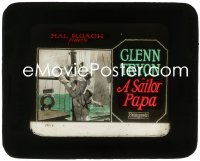 3p1651 SAILOR PAPA glass slide 1925 sailor Glenn Tryon on ship in a Hal Roach comedy short!