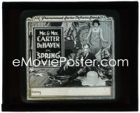 3p1661 SPRING glass slide 1920 Carter DeHaven & Flora Parker DeHaven, directed by Charley Chase!