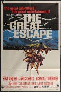 3p0760 GREAT ESCAPE 1sh 1963 Steve McQueen, Charles Bronson, John Sturges classic prison break!