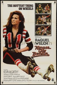 3p0788 KANSAS CITY BOMBER 1sh 1972 full-length sexy roller derby girl Raquel Welch!