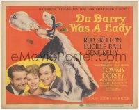 3p1025 DU BARRY WAS A LADY TC 1943 Red Skelton, Lucille Ball, Gene Kelly, great art, ultra rare!