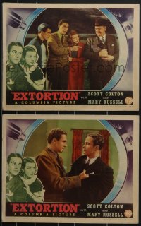 3p1571 EXTORTION 2 LCs 1938 Lambert Hyllyer, Scott Kolk, gorgeous Mary Russell, cool images!