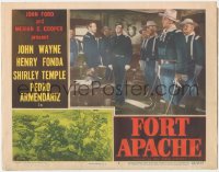 3p1179 FORT APACHE LC #3 1948 Lieutenant Colonel Henry Fonda talks sternly to John Wayne & his men!