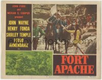 3p1180 FORT APACHE LC #6 1948 John Wayne on horseback meets w/Native American Indian Chief Cochise!