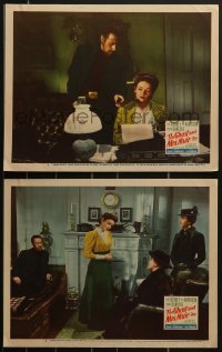 3p1572 GHOST & MRS. MUIR 2 LCs 1947 great images of spirit Rex Harrison behind Gene Tierney in both!