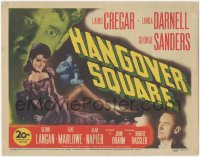 3p1038 HANGOVER SQUARE TC 1945 full-length Linda Darnell in fishnets, George Sanders & Laird Cregar!