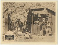 3p1202 HEARTS & SPURS LC 1925 Buck Jones & Carole Lombard hiding by broken desert shack!