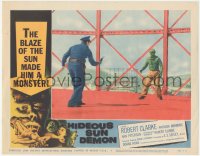 3p1204 HIDEOUS SUN DEMON LC #7 1959 best image of wacky monster Robert Clarke facing down cop!