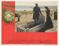 3p1205 HIGH PLAINS DRIFTER LC #8 1973 Clint Eastwood standing by grave of director Don Siegel!