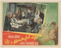 3p1223 IT'S A WONDERFUL LIFE LC #7 1946 James Stewart accuses Lionel Barrymore at meeting, Capra!