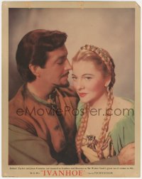 3p1224 IVANHOE photolobby 1952 best vertical romantic close up of Robert Taylor & Joan Fontaine!