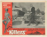 3p1228 KILLERS LC #1 1964 Don Siegel, Ernest Hemingway, close up of Lee Marvin with gun by car!