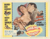 3p1048 KISS ME DEADLY TC 1955 Mickey Spillane, Robert Aldrich, close up of Ralph Meeker & sexy girl!