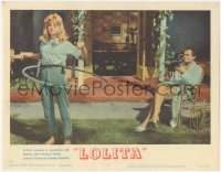 3p1236 LOLITA LC #7 1962 Stanley Kubrick, James Mason watches Sue Lyon playing with hula hoop!