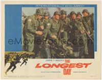 3p1239 LONGEST DAY LC #7 1962 John Wayne w/ soldiers Stuart Whitman, Steve Forrest, Tom Tryon & more!