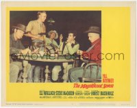 3p1245 MAGNIFICENT SEVEN LC #8 1960 best candid shot of Steve McQueen & top stars playing poker!