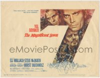 3p1053 MAGNIFICENT SEVEN TC 1960 Yul Brynner, Steve McQueen, John Sturges' 7 Samurai western!