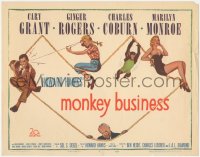 3p1056 MONKEY BUSINESS TC 1952 Marilyn Monroe, Cary Grant, Ginger Rogers, Charles Coburn!