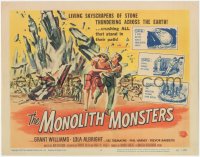 3p1057 MONOLITH MONSTERS TC 1957 Reynold Brown art of the living mammoth skyscrapers of stone!