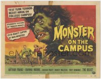 3p1059 MONSTER ON THE CAMPUS TC 1958 Reynold Brown art of test tube terror amok on the college!