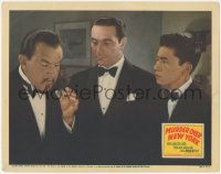 3p1259 MURDER OVER NEW YORK LC 1940 Ricardo Cortez & Sen Yung looks at Sidney Toler inspecting clue!