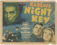 3p1064 NIGHT KEY TC 1937 Boris Karloff billed over the title by his last name only & he is green!