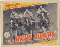 3p1065 NIGHT RIDERS TC 1939 John Wayne and The Three Mesquiteers masked on horseback, ultra rare!