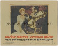 3p1277 PRINCE & THE SHOWGIRL LC #2 1957 sexy Marilyn Monroe sits in front of royal Laurence Olivier!