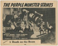 3p1281 PURPLE MONSTER STRIKES chapter 5 LC R1957 Republic science fiction serial, Death on the Beam!