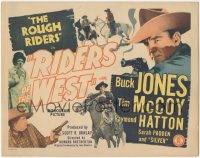 3p1075 RIDERS OF THE WEST TC 1942 great cowboy western images of Buck Jones & Tim McCoy, ultra rare!