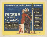 3p1076 RIDERS TO THE STARS TC 1954 great artwork of astronaut William Lundigan & sexy Dawn Addams!