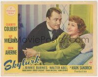 3p1319 SKYLARK LC 1941 close up of Brian Aherne in tuxedo with smiling Claudette Colbert!