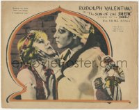 3p1320 SON OF THE SHEIK LC 1926 Rudolph Valentino asks Vilma Banky if she thought he'd fail, rare!