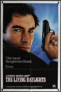 3p0804 LIVING DAYLIGHTS teaser 1sh 1987 Timothy Dalton as the most dangerous James Bond ever!