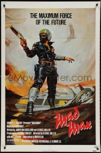 3p0808 MAD MAX 1sh R1983 Garland art of wasteland cop Mel Gibson, George Miller action classic!