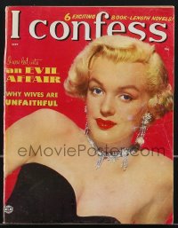 3p0413 I CONFESS magazine Sept 1952 unfaithful Marilyn Monroe led into an evil affair, ultra rare!