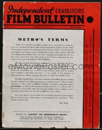 3p0192 FILM BULLETIN exhibitor magazine July 29, 1936 one of the earliest issues when it was a weekly!