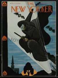 3p0423 NEW YORKER magazine October 31, 1942 great cover art of Halloween Hitler witch by Rea Irvin!