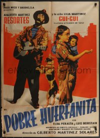 3p0252 POBRE HUERFANITA Mexican poster 1955 Adalberto Martinez, Lilia Martinez, Gui-Gui, Peralta