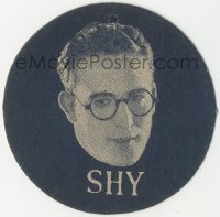 3p1686 GIRL SHY window shade pull 1924 Harold Lloyd shown on 1 side, Jobyna Ralston on other!