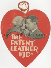 3p1679 PATENT LEATHER KID 6x7 door hanger 1927 Richard Barthelmess & Molly O'Day in heart, rare!