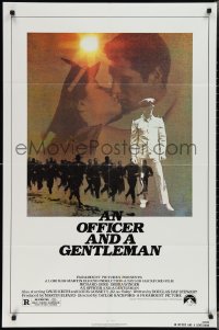 3p0835 OFFICER & A GENTLEMAN 1sh 1982 Richard Gere & Debra Winger in love & in the U.S. Navy!