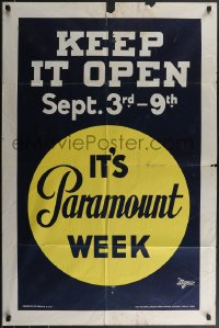 3p0845 PARAMOUNT WEEK 1sh 1922 fifth annual special event for theaters showing only Paramount films!