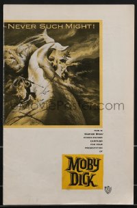 3p0077 MOBY DICK pressbook 1956 John Huston, great art of Gregory Peck & the giant whale!