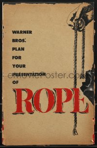 3p0085 ROPE pressbook 1948 Alfred Hitchcock, James Stewart, Dall, Granger, with rare added cover!