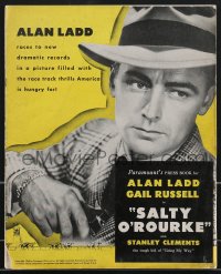 3p0088 SALTY O'ROURKE pressbook 1945 Alan Ladd, Gail Russell, Raoul Walsh, gambling & horse racing!