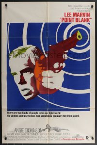 3p0851 POINT BLANK 1sh 1967 cool art of Lee Marvin, Angie Dickinson, John Boorman film noir!