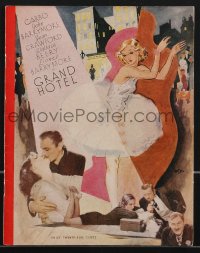 3p0265 GRAND HOTEL souvenir program book 1932 Garbo, John & Lionel Barrymore, Crawford, great art!